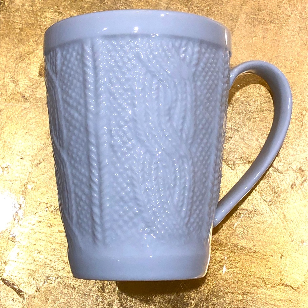 BIA Cordon Bleu Bright White‎ “Cable Stitch” Tapered Coffee Mug